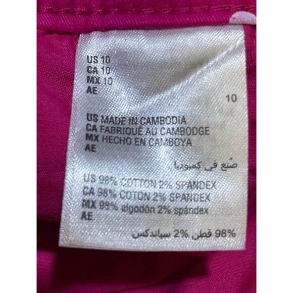 Style & Co Womens Size 10 Mid Rise Curvy Capri Pants Polka Dot Pink - Picture 11 of 11